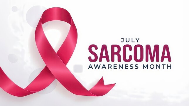 Pink sarcoma awareness ribbon for july