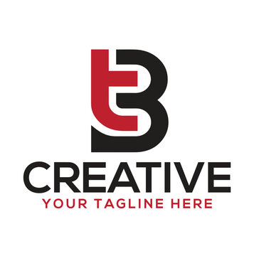Letter TB BT logo design vector illustration, abstract initial T B monogram typography emblem, corporate business brand identity template