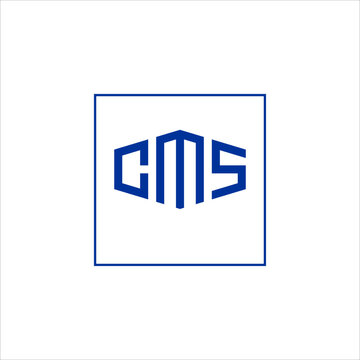 CMS Lettermark Logo Design Vector, Modern Geometric Monogram Branding Identity Template for Corporate Business Technology Company
