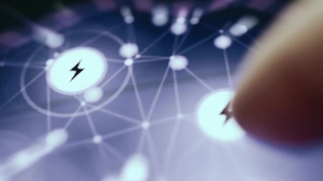 Animated graphic of energy management network