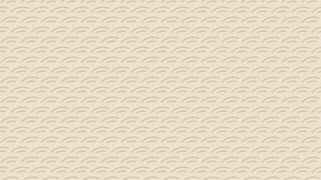 Beige japanese seigaiha wave pattern scrolling slowly, traditional seamless loop background