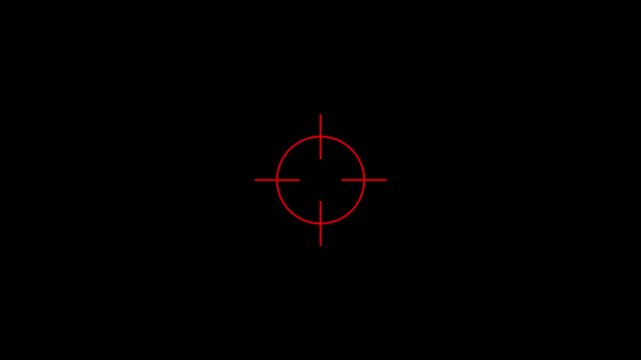 Target Locked Animation Overlay on HUD Viewfinder with Green to Red Transition