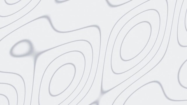 White topographic contour lines flowing slowly, minimal seamless loop pattern background
