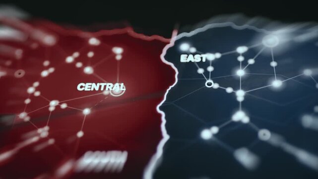 Smart grid status map visualizing energy infrastructure