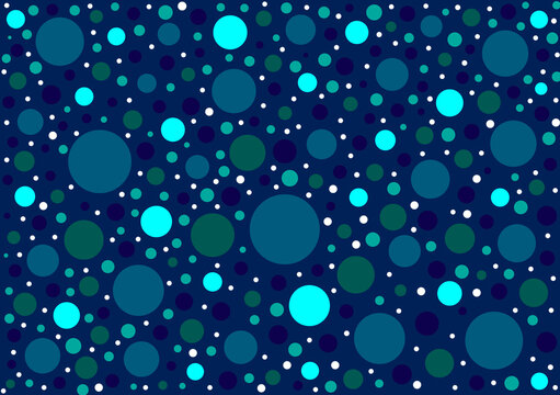 Blue shades dotted circles shapes pattern background wallpaper design 