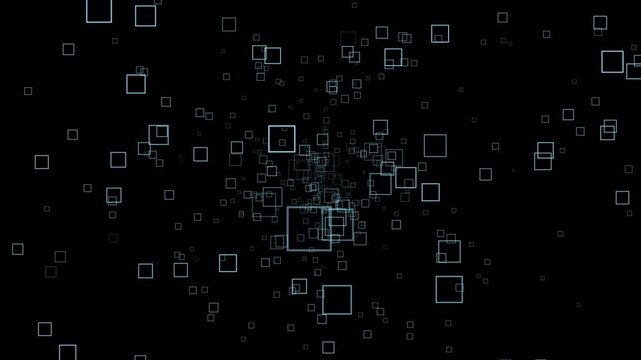 A multitude of outline squares looming toward the viewer alpha channel