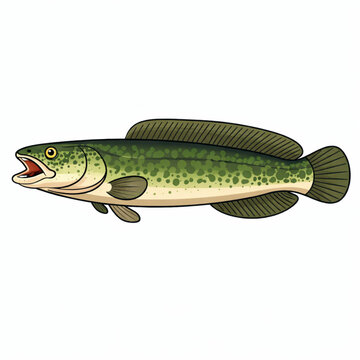 Bowfin Fish Vector Illustration