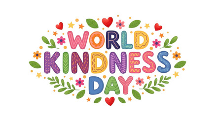 Fototapeta premium World kindness day colorful lettering