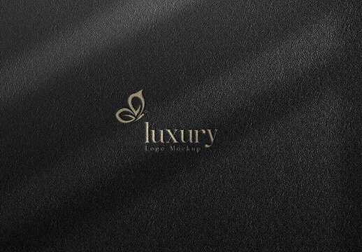Gold Foil Stamping Logo Mockup