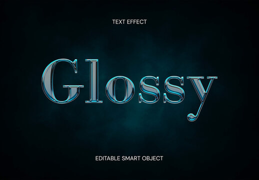 Glossy Glass Text Effect