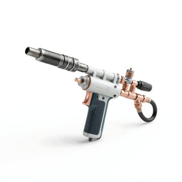 Close-up view of a handgun with a loaded magazine and bullets