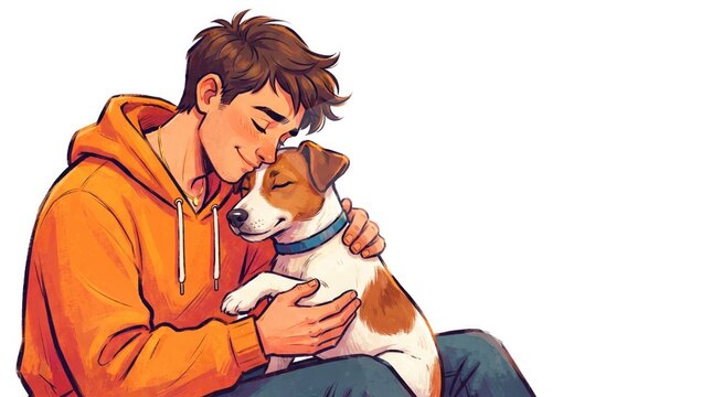 man and dog