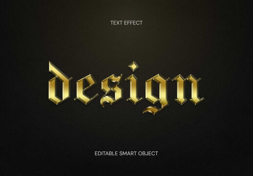 Gothic Gold Text Effect