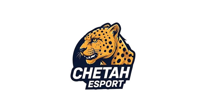 Cheetah Esport Logo Design Illustration.