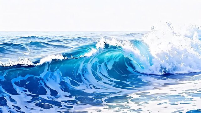 Ocean wave in motion