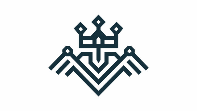 Winged digital crown logo mark.