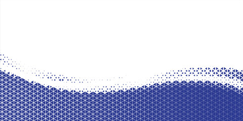 Abstract light background with blue geometric triangle grid forming a flowing wave at the bottom. Clean and modern design for graphic use. © Abimanyu