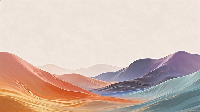 Colorful abstract mountain landscape