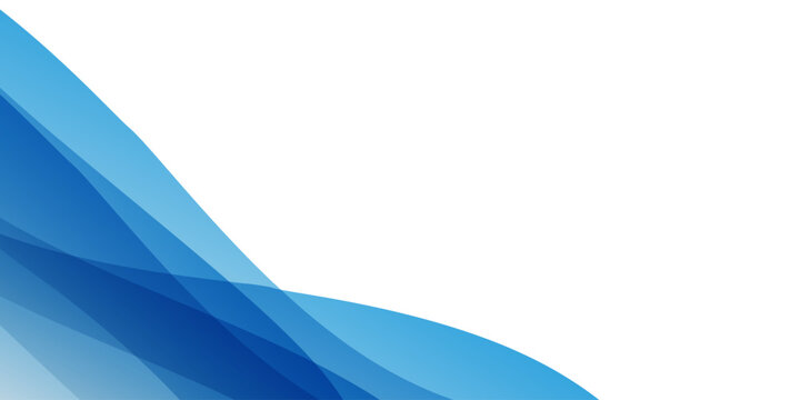Minimal abstract background with overlapping translucent blue waves on the left and white space on the right, ideal for modern layouts, presentations, or text placement.