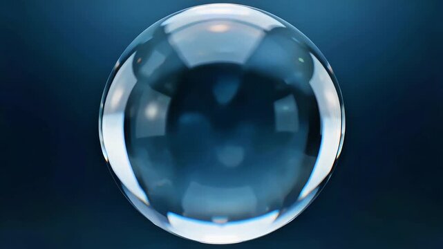 Floating Zero Gravity Water Droplets Shimmering 4K Loop Animation Featuring Transparent Liquid Spheres and Clean Futuristic Macro Abstract Background