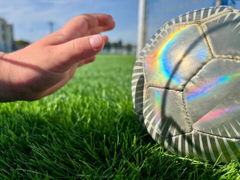 soccer, football, soccer ball, football ball, goal, goal net, net, scoring, score, goalpost, artificial turf, artificial grass, sports field, football field, playground, training, practice, match, gam