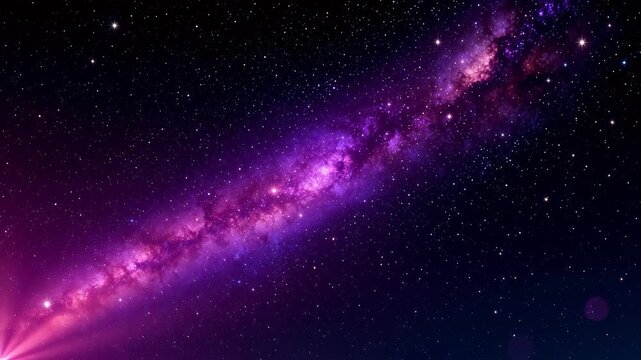 Cosmic scene with starlight beams