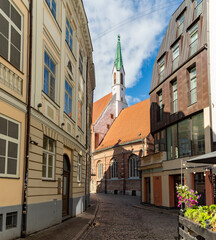 Fototapeta premium Riga Old Town Street