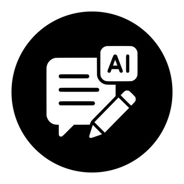 AI prompt glyph icon