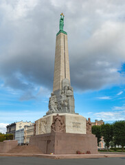 Obraz premium The Freedom Monument in Riga