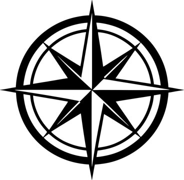 compass on black background