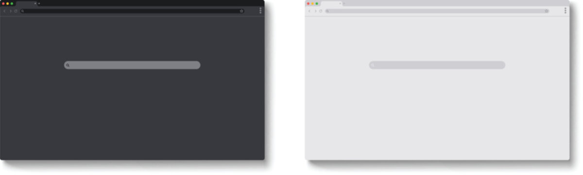 Modern computer browser tab interface wireframe vector