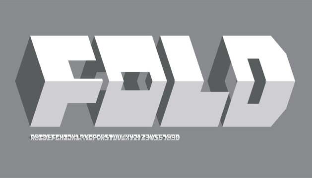 A unique display typeface featuring folded paper effects