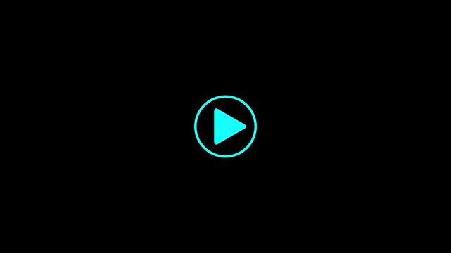 Audio player bar icon. Player button with play, pause, next, previous symbol animation. simple icon animation video.