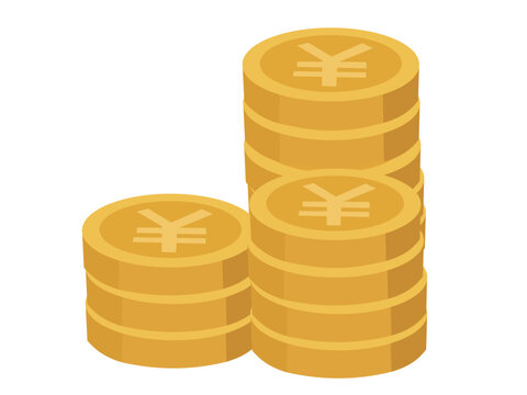 日本円・円・コインの投資イラスト　