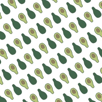 seamless pattern with avocado