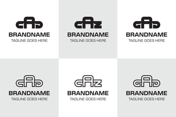 Letters CAD CAZ GAD Monogram Logo Set © Prayoga