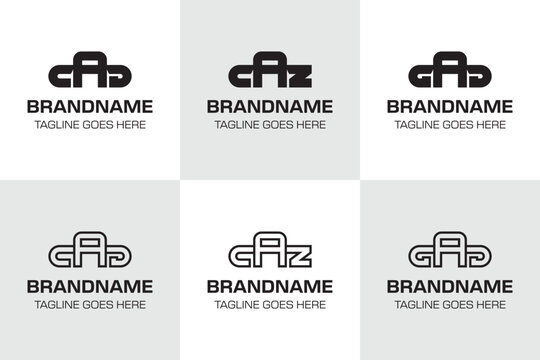 Letters CAD CAZ GAD Monogram Logo Set
