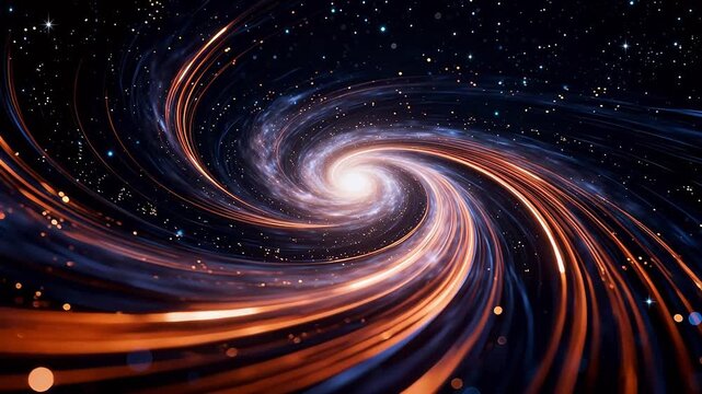 Spiral galaxy in space