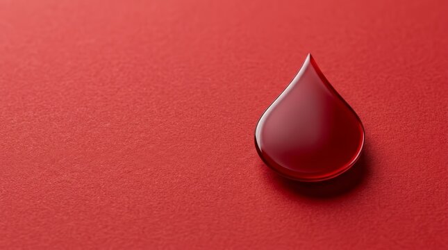 Concept of blood disorders including ITP, anemia, and leukemia shown by a paper blood drop on a red textured background.