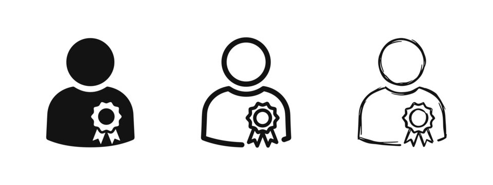Employee Achievement and Recognition Award Icons Set