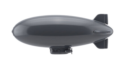 Sleek, modern gray blimp isolated on a white background, ready for flight © Sapphire