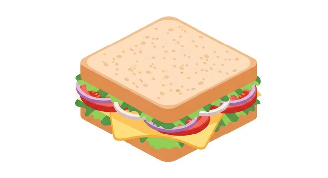 Delicious sandwich with fresh ingredients.
