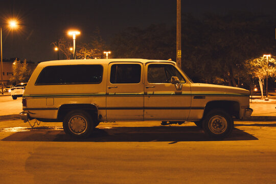 old car on the road