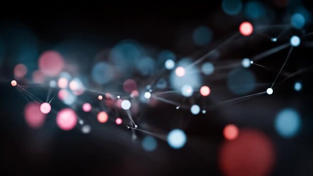 Abstract glowing network connections displaying modern technological design