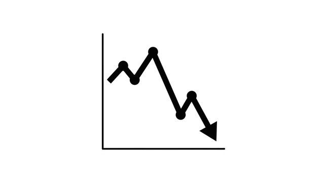 Stock Market Downturn Graph Arrow Down