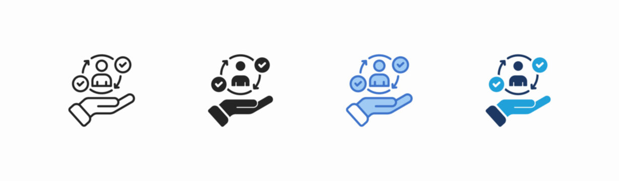 Set of employee retention icon collection in multiple style. Icon suitable for web and mobile application