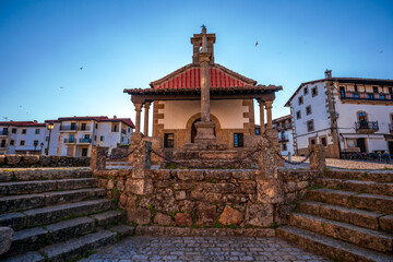 Ermita del Cristo del Refugio in Plaza del Humilladero in Candelario, Salamanca, Castile and León. © AntonioLopez