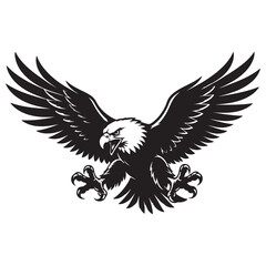 Fototapeta premium American Eagle Round Emblem Vector | Patriotic Freedom Badge Logo