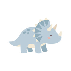 Dinosaur Forest Illustration with Prehistoric Trees in Cute Kawaii Style © Felipe