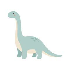 Dinosaur Forest Illustration with Prehistoric Trees in Cute Kawaii Style © Felipe